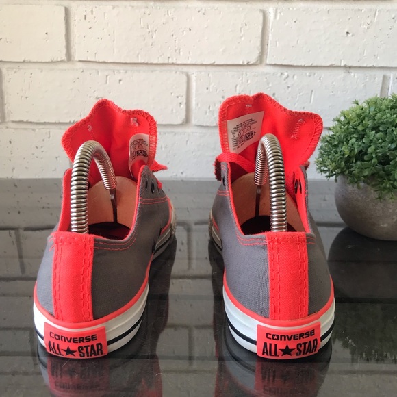 Converse Double Tongue Grey Orange Animal Print Junior Size 3 - Picture 5 of 13